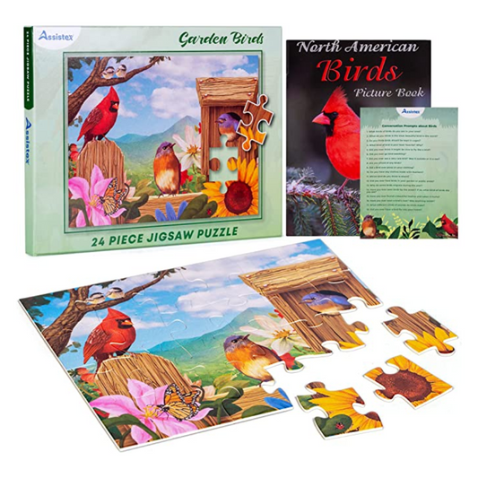 Large Piece Puzzle: Garden Birds -24 pcs