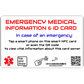Smart NFC Emergency Medical Alert ID Information Card