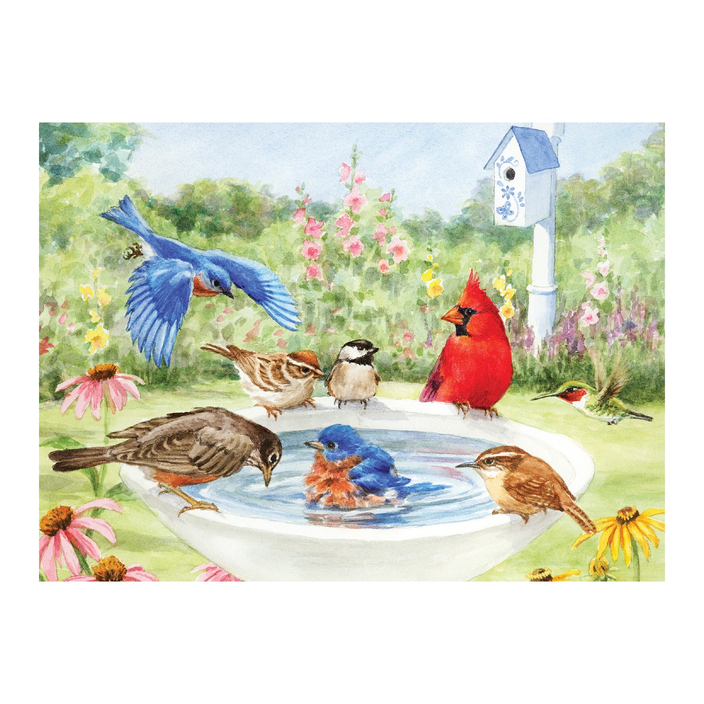 Jigsaws in a Tray 35 Piece - Bathing Birds