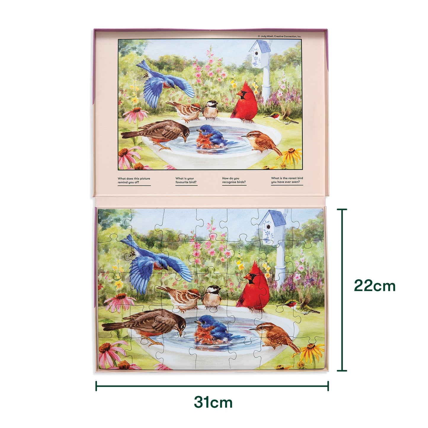 Jigsaws in a Tray 35 Piece - Bathing Birds