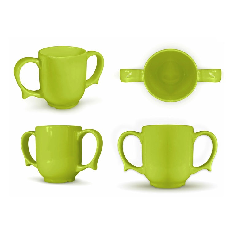 Dementia Alzheimer's Two Handled Drinking Mug (Green)
