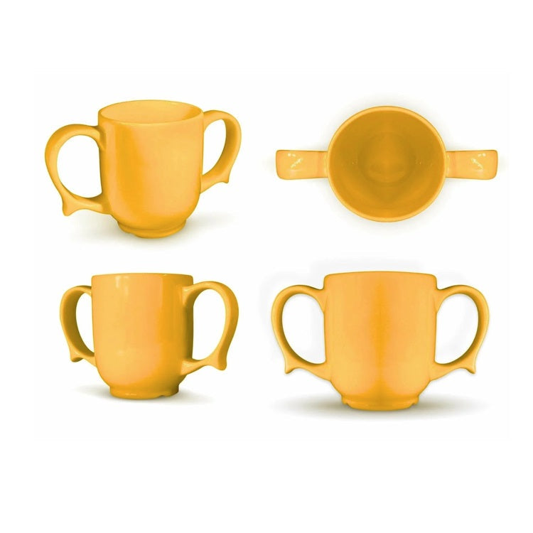 Dementia Alzheimer's Two Handled Drinking Mug (Yellow)
