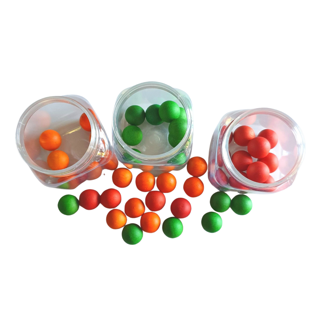 Coloured Wooden Ball Sort Activity