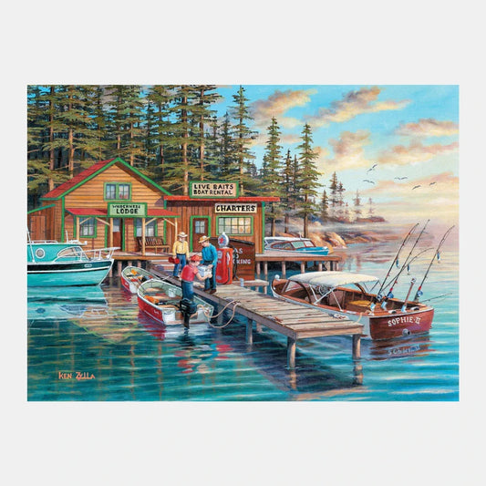 Jigsaws in a Tray 63 Piece - Lakeside Vacation