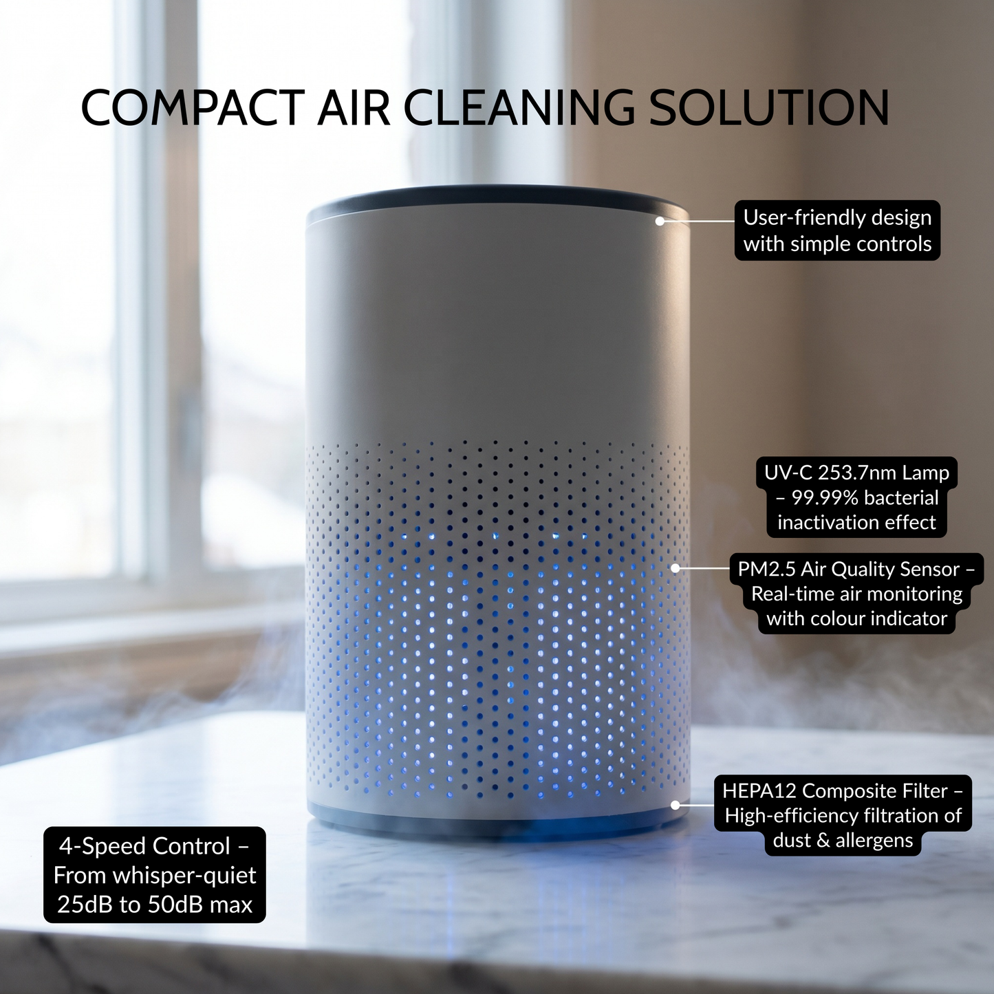 UV-C Desktop Air Purifier