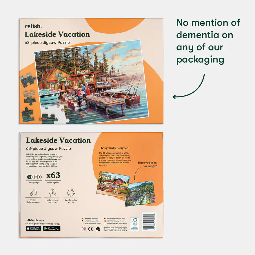 Jigsaws in a Tray 63 Piece - Lakeside Vacation