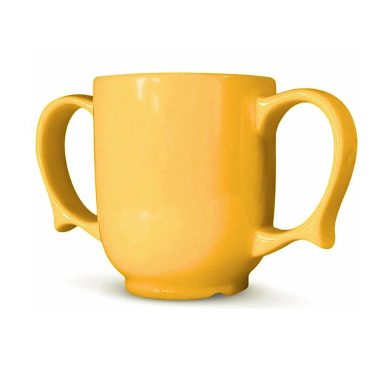 Dementia Alzheimer's Two Handled Drinking Mug (Yellow)