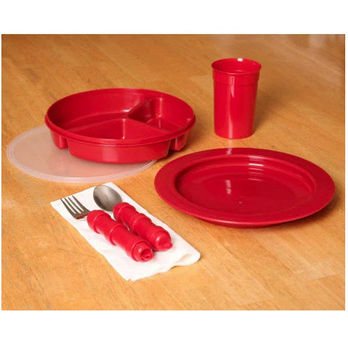 Maddak Redware Tableware Set (Dementia & Alzheimer's Kitchen Set)