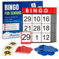 Assistex Large Text Bingo Games for Seniors – 11 Double Sided Board Games for Dementia Patients – Easy to Hold Alzheimer's Games