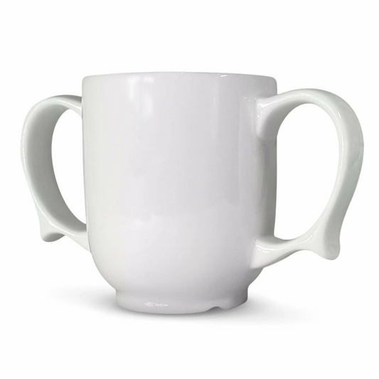 Dementia Alzheimer's Two Handled Drinking Mug (White)